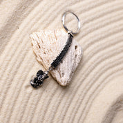 Oxidised Ganesha Silver Keychain