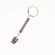 Oxidised Ganesha Silver Keychain