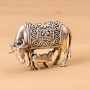 Divine Oxidised Cow and Calf Idol
