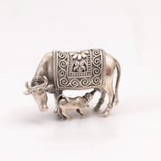 Divine Oxidised Cow and Calf Idol