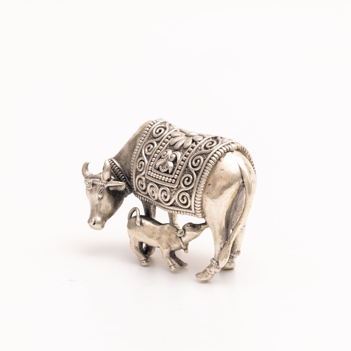 Divine Oxidised Cow and Calf Idol