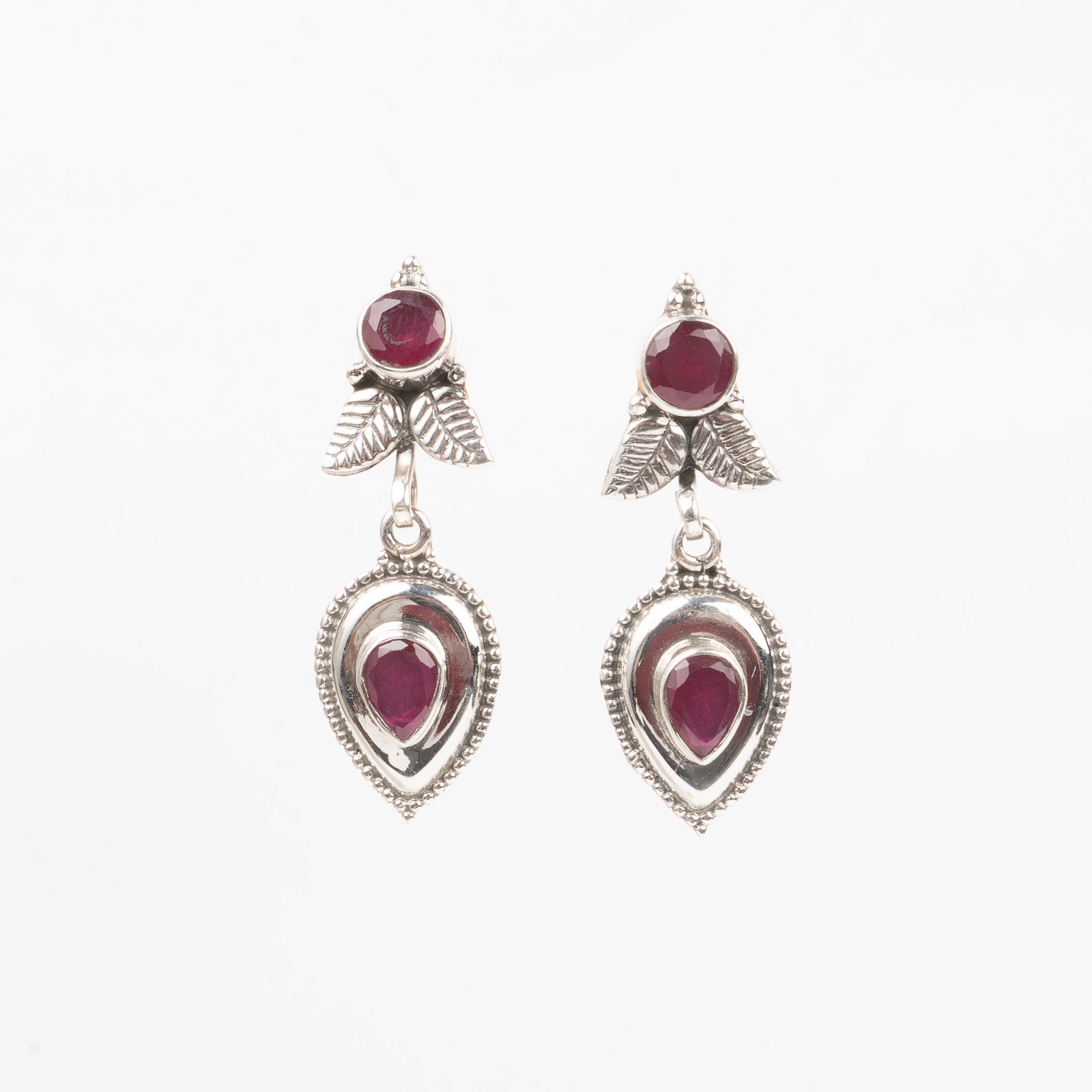 Ruby Vine Dangler Earrings