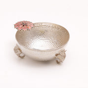 Pastel Bloom Silver Bowl