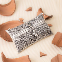 Oxidised Silver Clutch