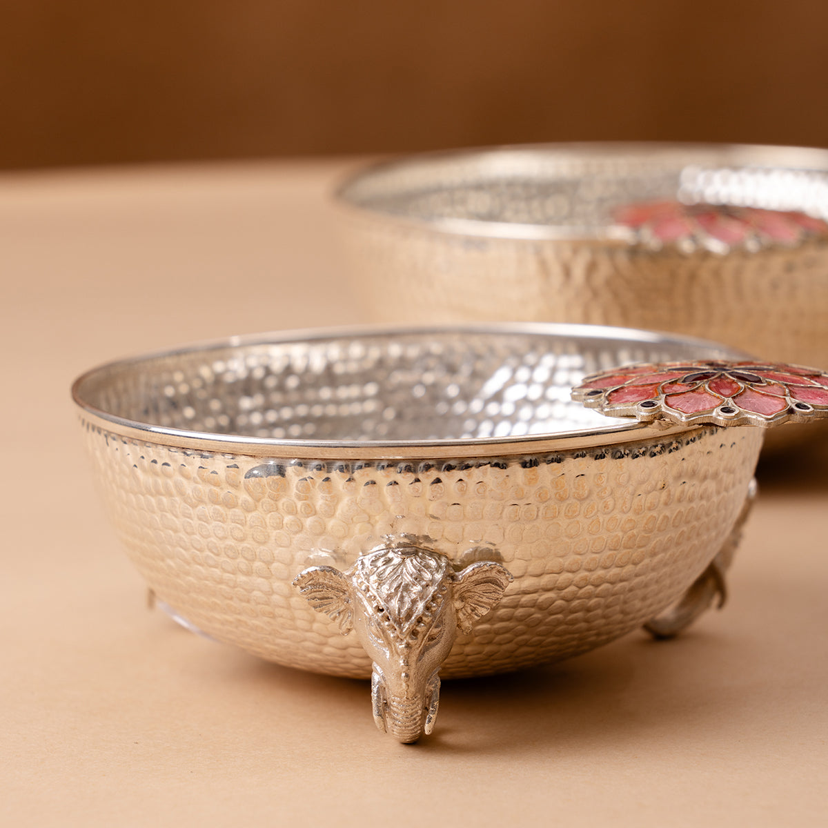 Pastel Bloom Silver Bowl
