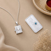 Memory Celebration Set – Photo Locket & Evil Eye Silver Bar