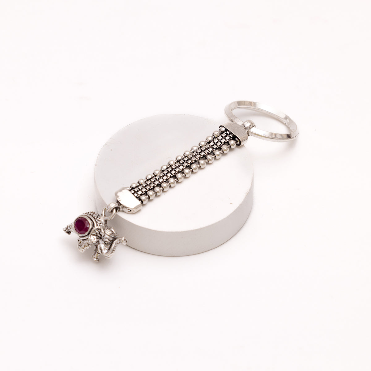 Regal Elephant Oxidised Keychain