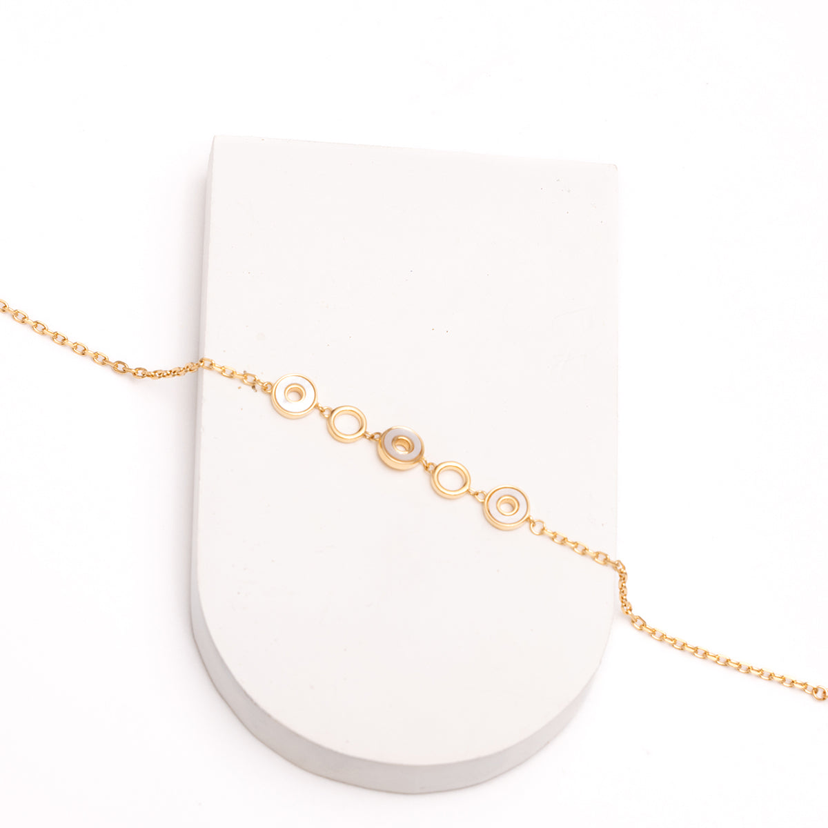 Contemporary Gold Finish Bracelet