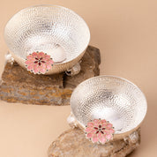 Pastel Bloom Silver Bowl