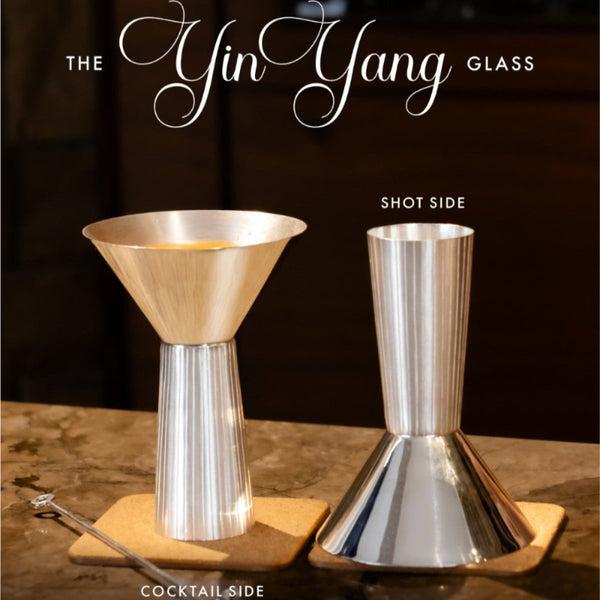 Yin Yang Pure Silver Glass