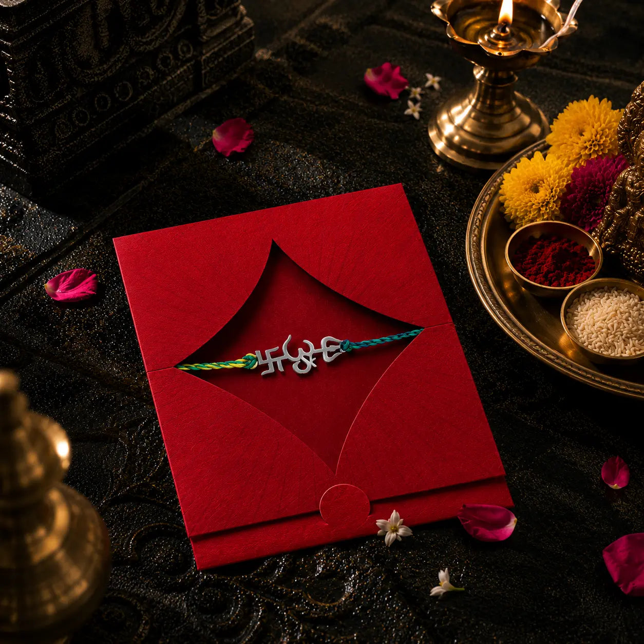 Tri-Shakti Silver Rakhi