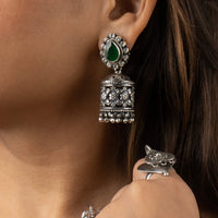 Stone Drop Temple Jhumkas