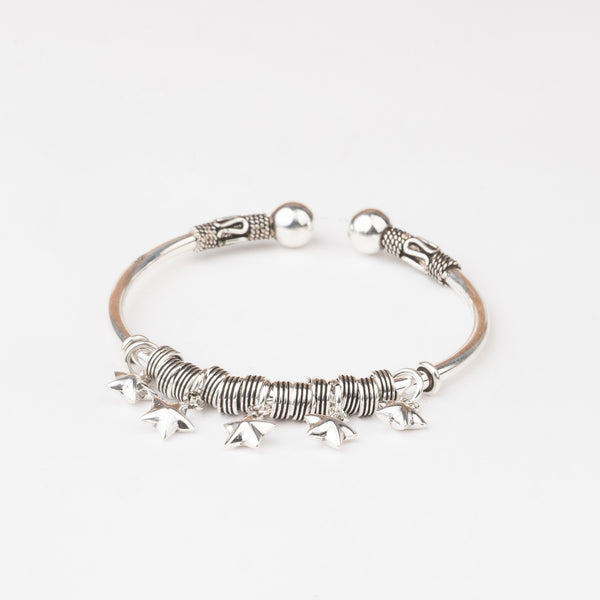 Star Charm Silver Kada