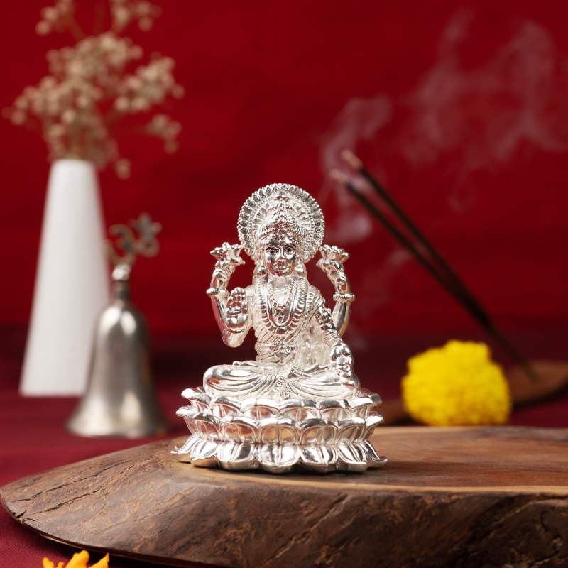 999 Pure Silver Lakshmi Idol