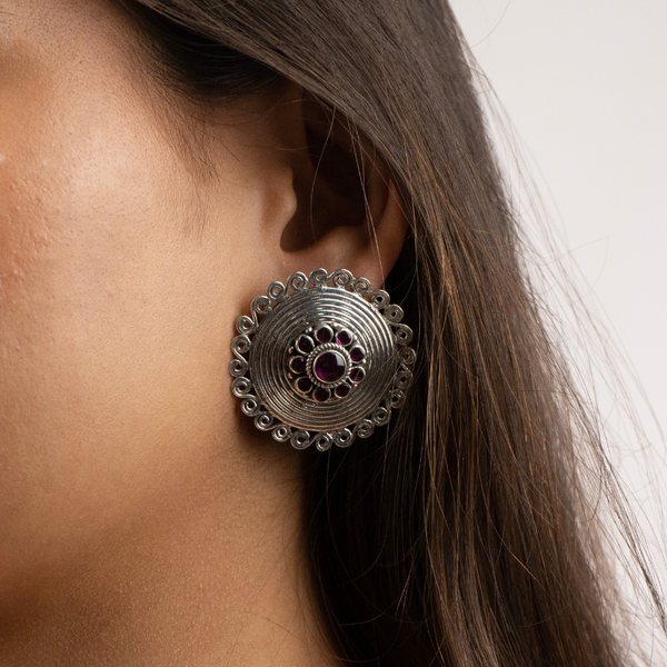 Stone Sunburst Studs