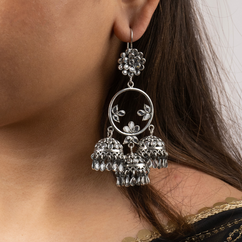 Multi-Dome Silver Chandbalis