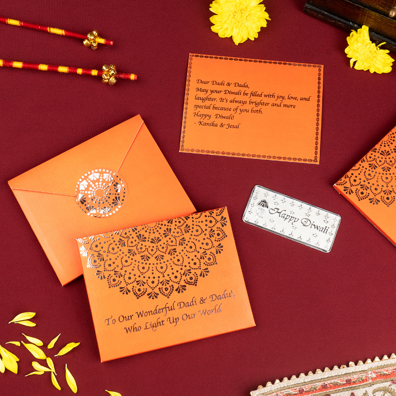 Silver Moments Card Set - Happy Diwali
