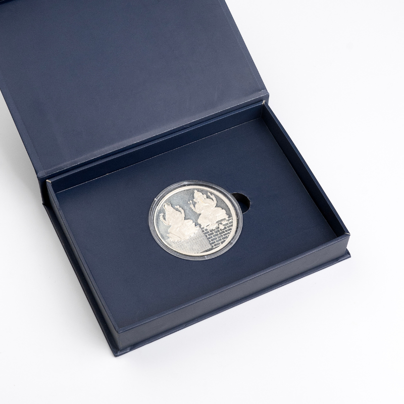 Silver Round Lakshmi Ganesh Coin