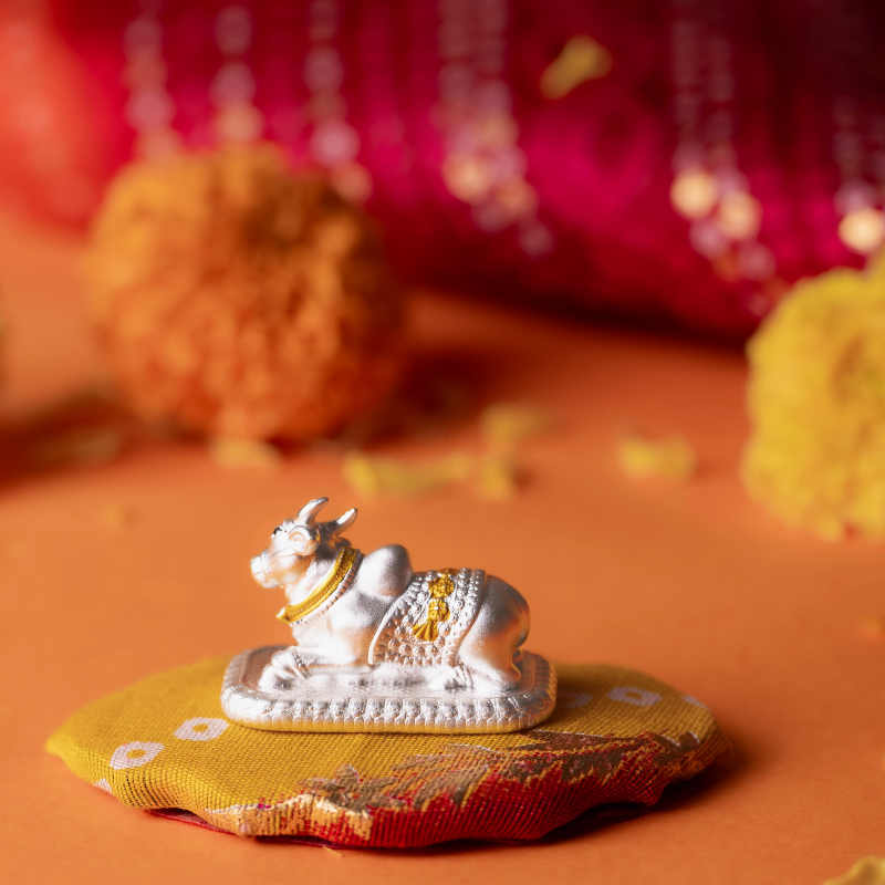 Blessings of Nandi Silver Idol