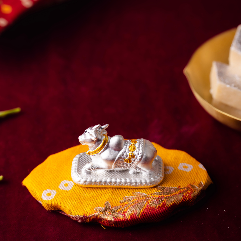 Blessings of Nandi Silver Idol