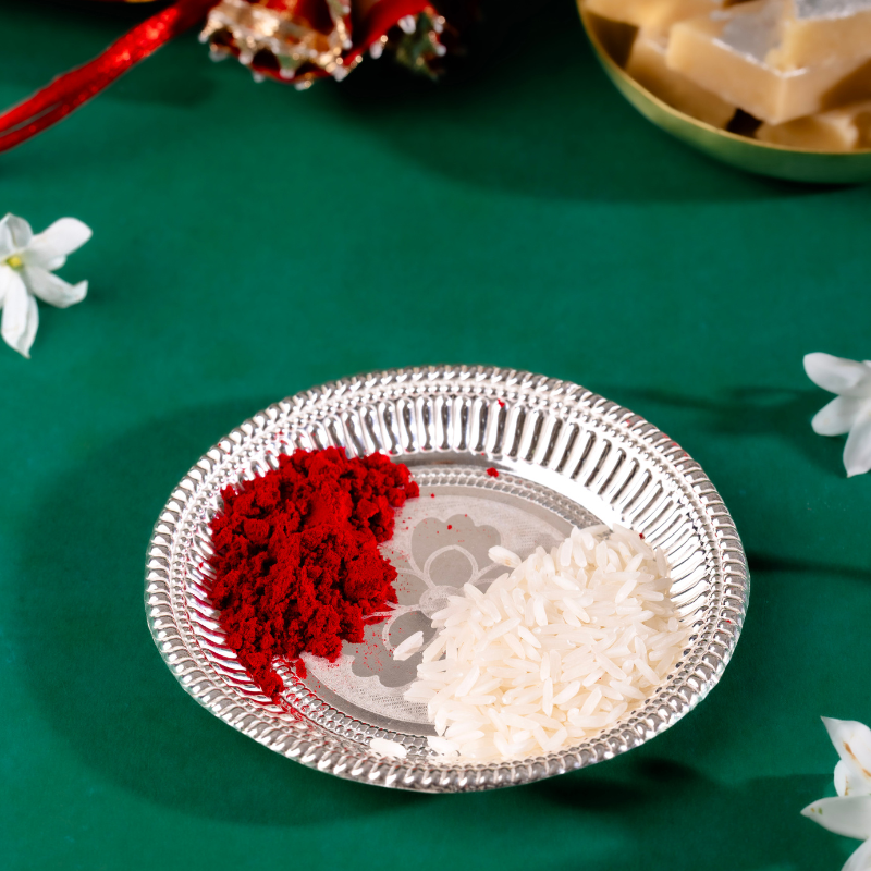 Aaradhya Silver Ritual Plate