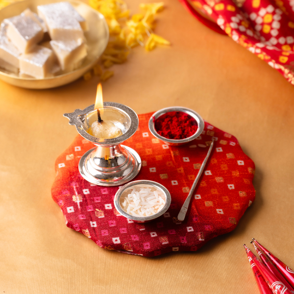 Shubhkarm Silver Aarti Set