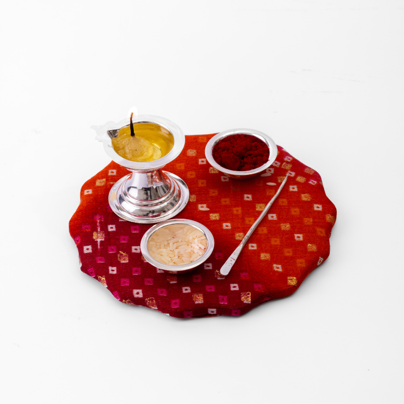 Shubhkarm Silver Aarti Set