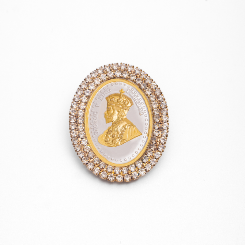 Royal King Silver Brooch