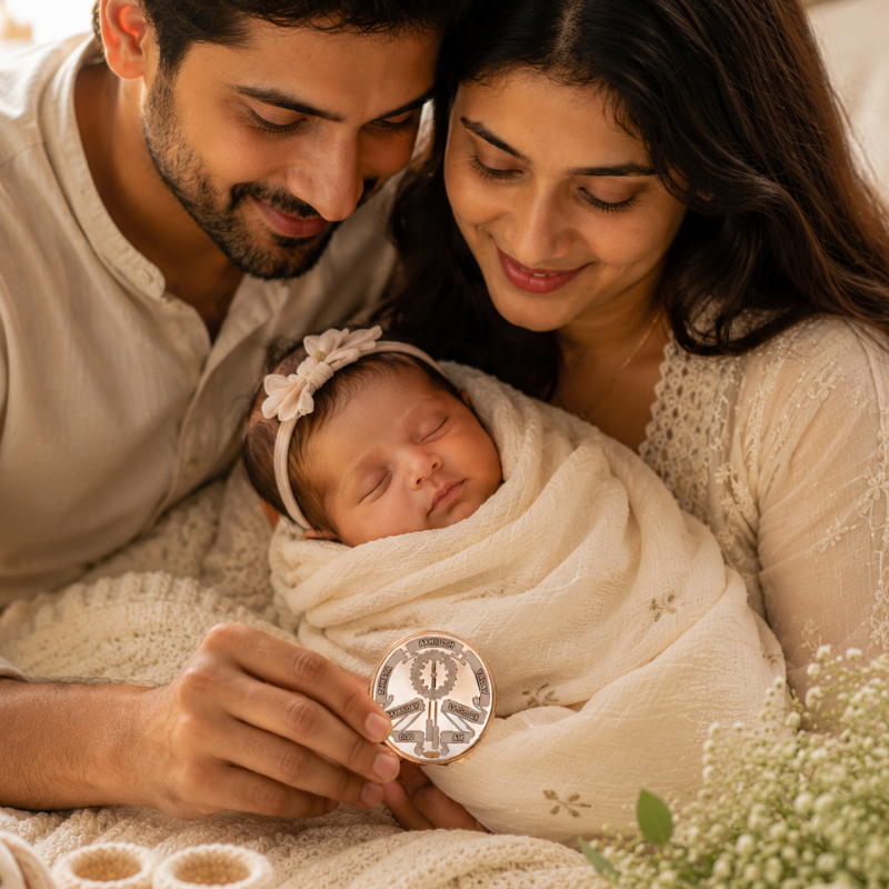 Silver Moments Card Set - New Born
