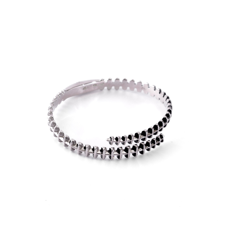 Midnight Glint Spiral Cuff