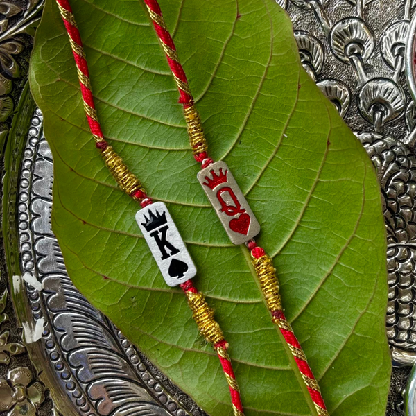 The Royal Pair – King & Queen Rakhi - Enamel Edition