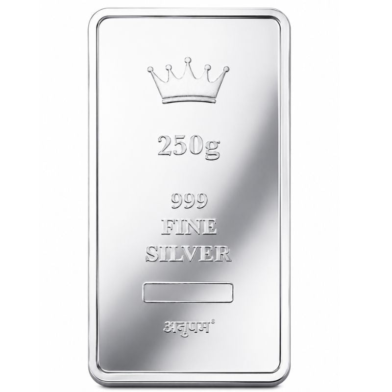 999 Silver Royal Stack Bar- 250gms