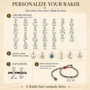 Little Bonds Charms Silver Rakhi