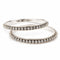 Classic round silver bangles with white stones
