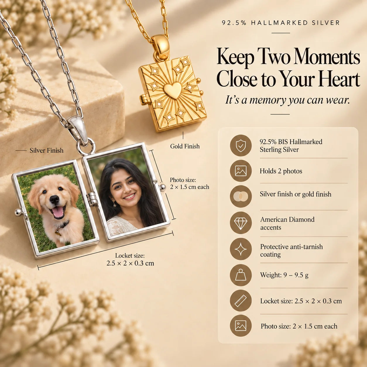 Cosmic Love Photo Locket by Adorn Silver, image 8
