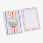 First Impressions Two Fold frame with personalised silver coin and baby handprint by Adorn Silver, image 7