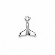 Free Spirit whale tail charm in 92.5 silver with round spring-lock clasp