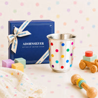 My First Silver Glass with its gift box by Adorn Silver