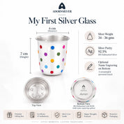 My First Silver Glass size, weight and purity details by Adorn Silver