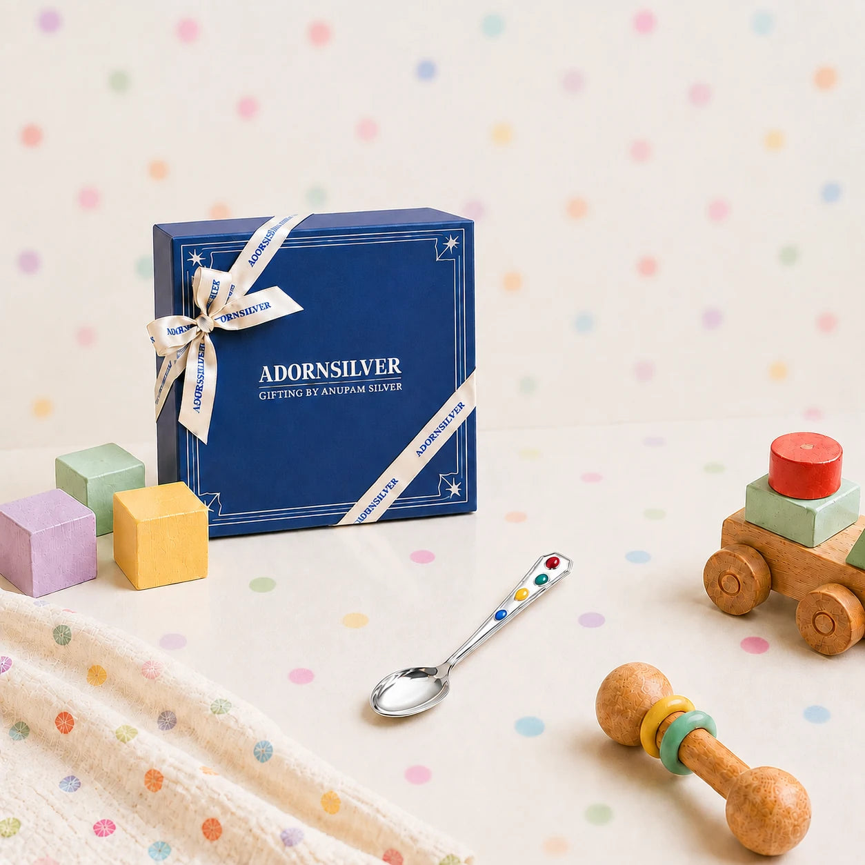 My First Silver Spoon with its gift box by Adorn Silver