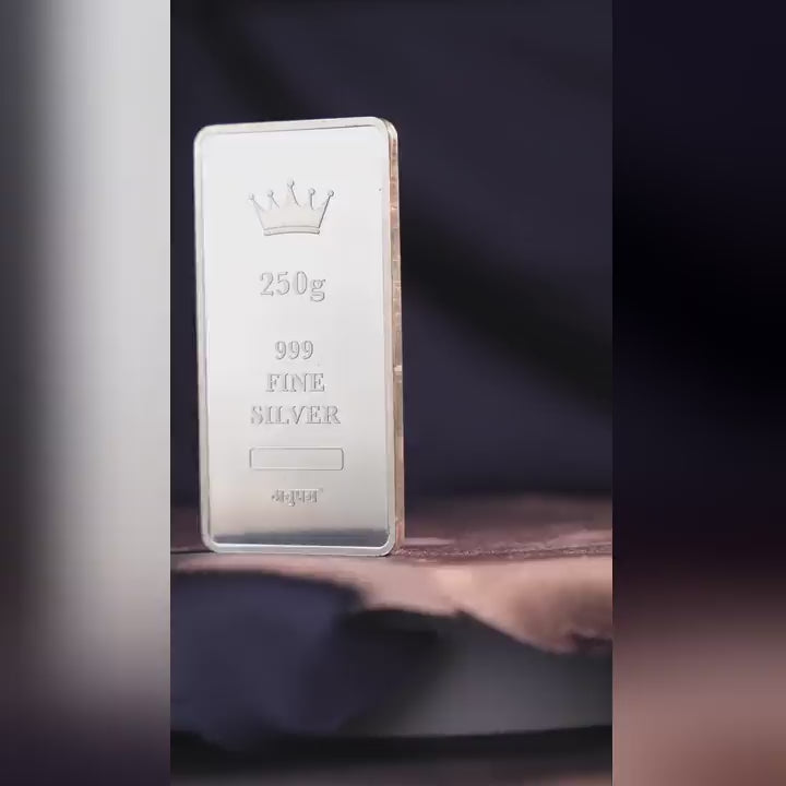 999 Fine Silver Crown Bar - 250gms