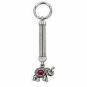 Regal elephant oxidised keychain full-length view