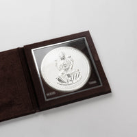 Blessings in Silver Lakshmi edition: 5 gm 999 certified silver Lakshmi coin in an open velvet folder