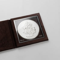 Blessings in Silver Radha Krishna edition: 5 gm 999 certified silver Radha Krishna coin in an open velvet folder